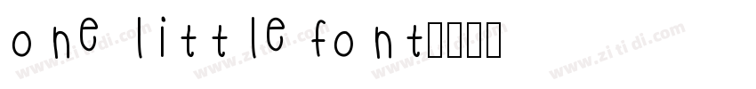 one little font字体转换
